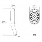 Kohler K-26284T STATEMENT 多功能長方形手持花灑 (霧黑色)｜3種噴灑模式、Katalyst注氧技術